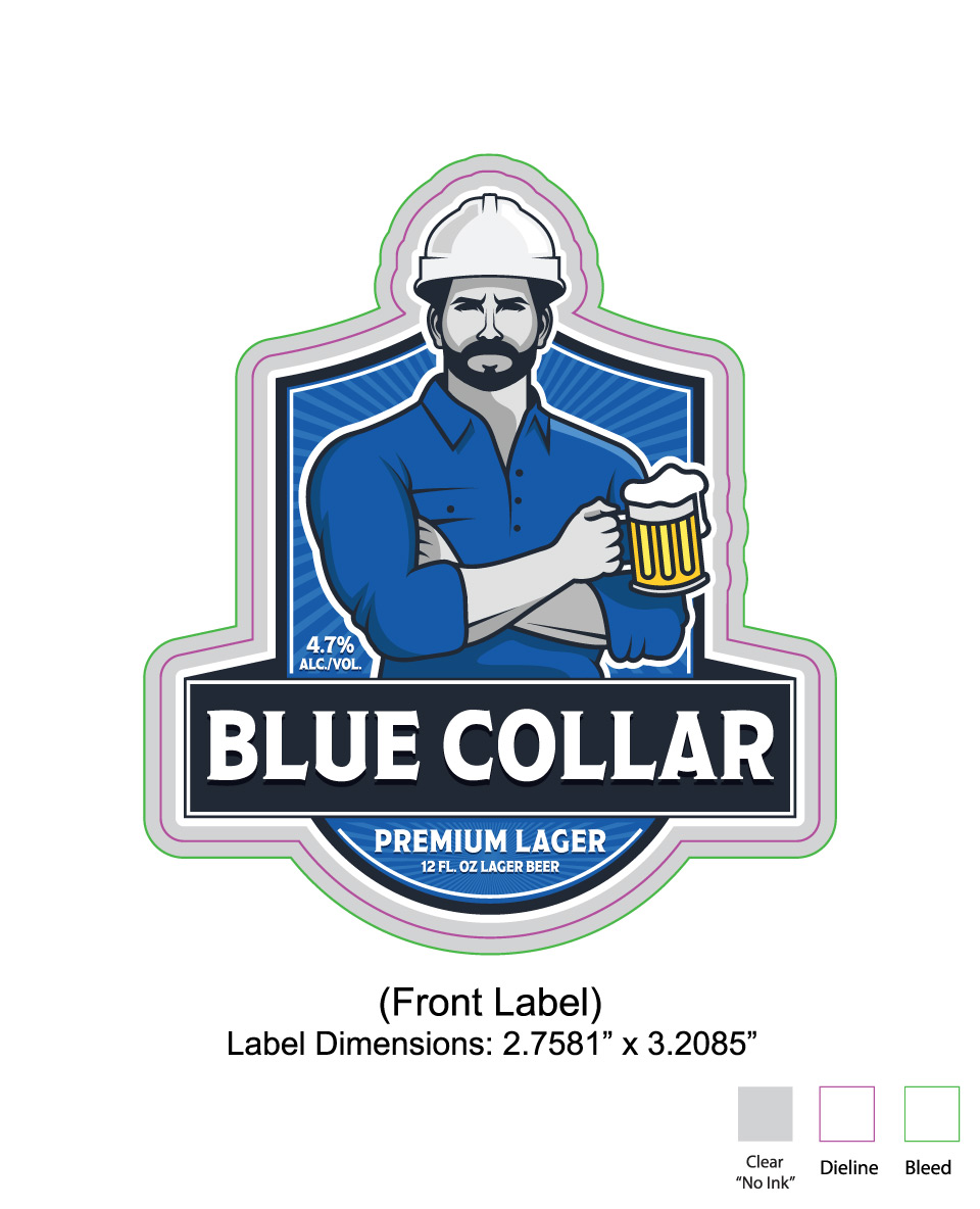 Blue Collar Brewing Co Label